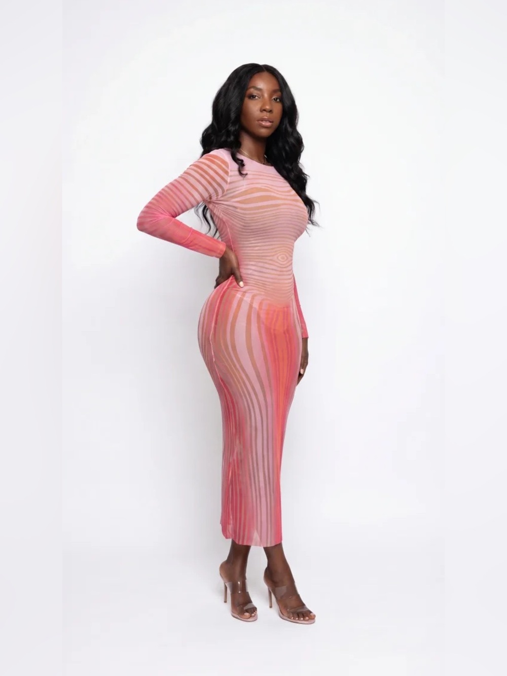 Tantalizing Tease Stripes Midi Dress